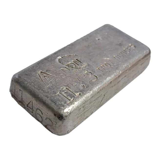 11.3 oz AgNON Vintage Poured Silver Bar .999+ Fine