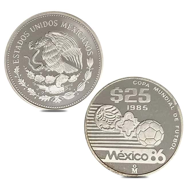 Mexico 1986 World Cup Proof Silver 12-Coin Set .925 Fine (w/Box & COA)