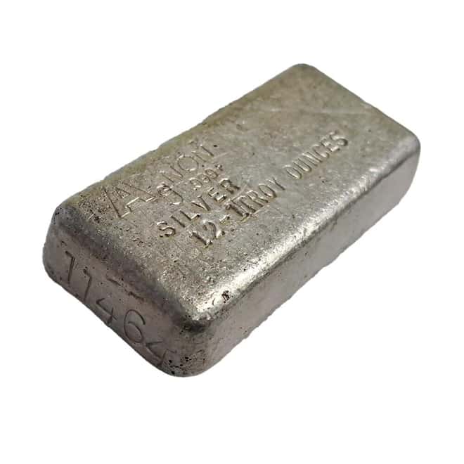 12.1 oz AgNON Vintage Poured Silver Bar .999+ Fine