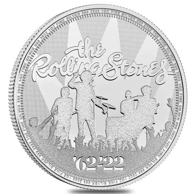 Roll of 20 - 2022 Great Britain 1 oz Silver Music Legends The Rolling Stones Coin .999 Fine BU