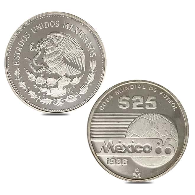 Mexico 1986 World Cup Proof Silver 12-Coin Set .925 Fine (w/Box & COA)