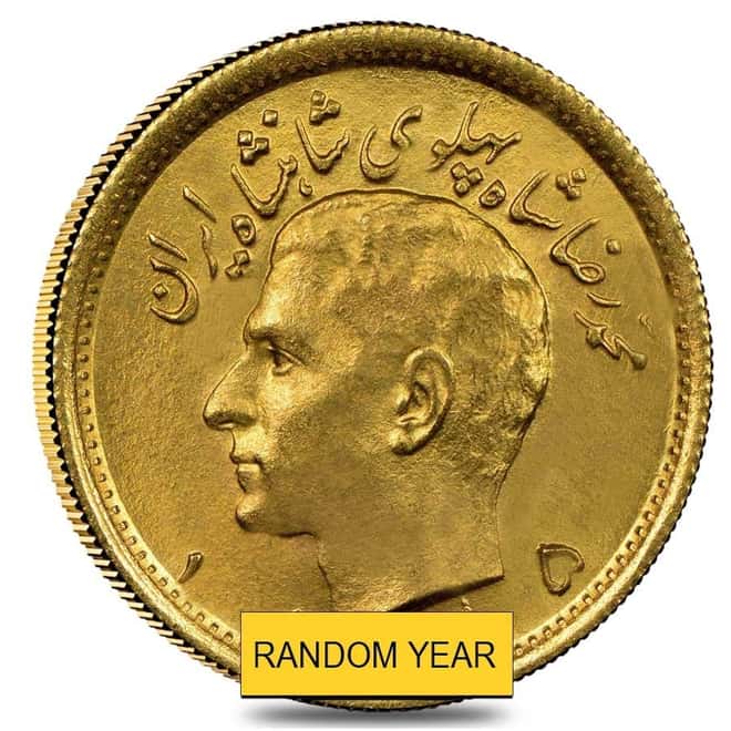 1/2 Pahlavi Gold Coin AU/BU .1177 oz AGW (Random Year)
