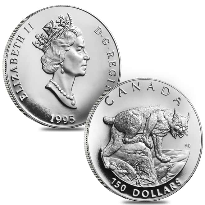 1995 Canada Proof Platinum Lynx 1.85 oz .9995 Fine 4-Coin Set (w/Box & COA)