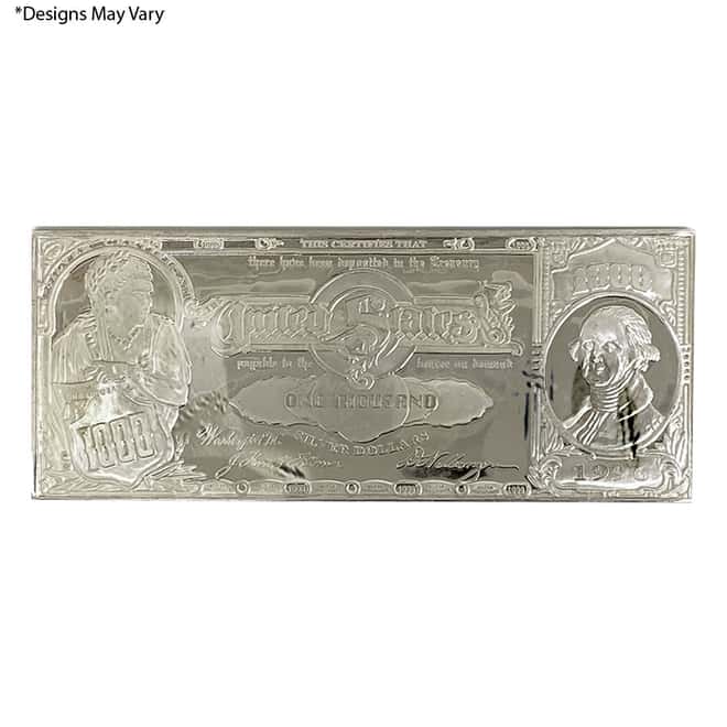16 oz Silver Bill Bar (Random Design, Scruffy)