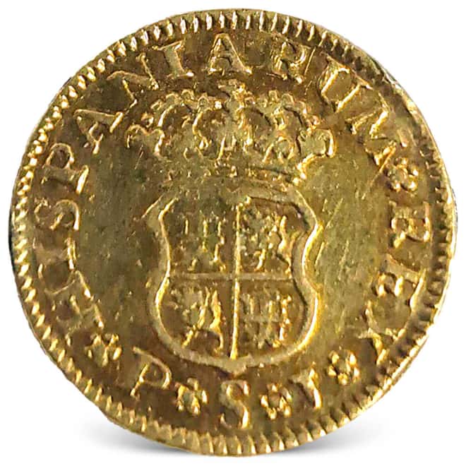 1748-1759 Spain 1/2 Escudo Ferdinand VI Gold Coin Ex-Jewelry (Random Year)