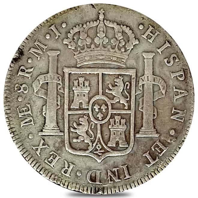 1776 MJ Peru 8 Reales Charles III Silver Coin Avg Circ ASW .7858 oz
