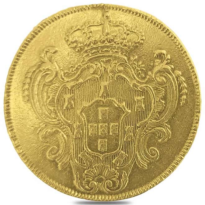 1784 Portugal Maria I and Pedro III 4 Escudos Gold Coin Ex-Jewelry