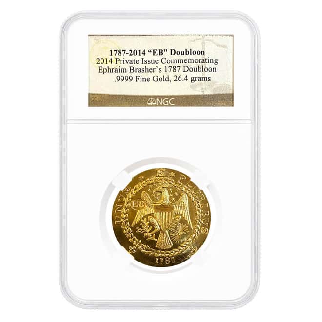 1787-2014 Ephraim Brasher EB Doubloon Commemorative Gold Coin NGC