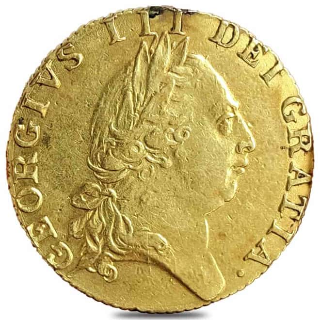 1787-1799 Great Britain Guinea George III Spade Gold Coin Ex-Jewelry (Random Year)