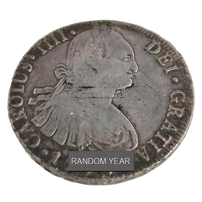 1791-1808 Peru Spanish Colony 8 Reales Charles IV Silver Coin Avg Circ (Random Year)