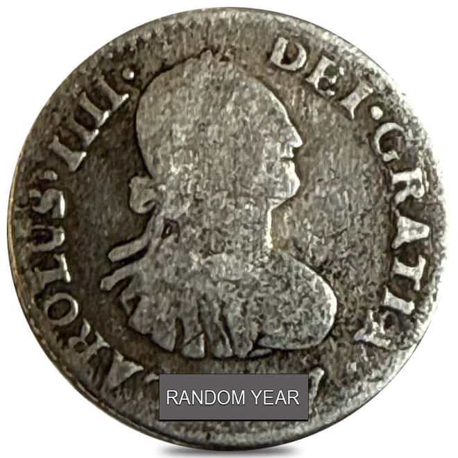 1792-1808 1/2 Real Mexico Spanish Colony Silver Coin Circ (Random Year)