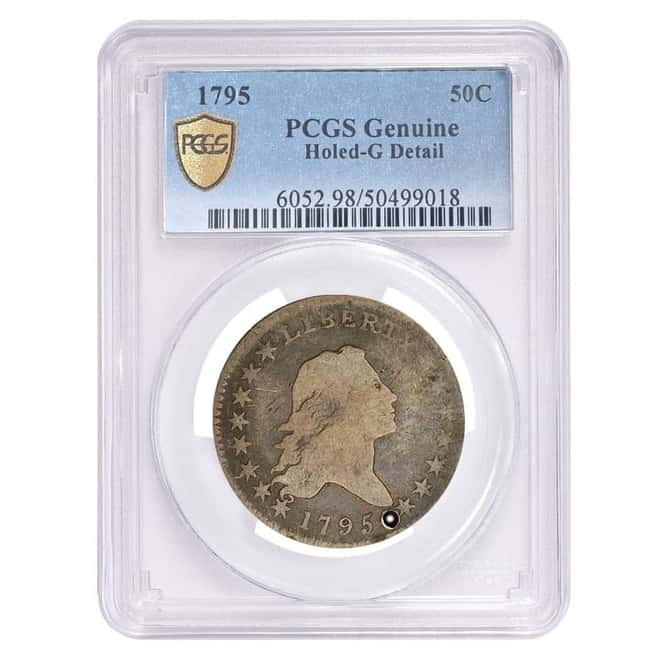 1795 Flowing Hair Silver Half Dollar 50C Coin PCGS G Detail