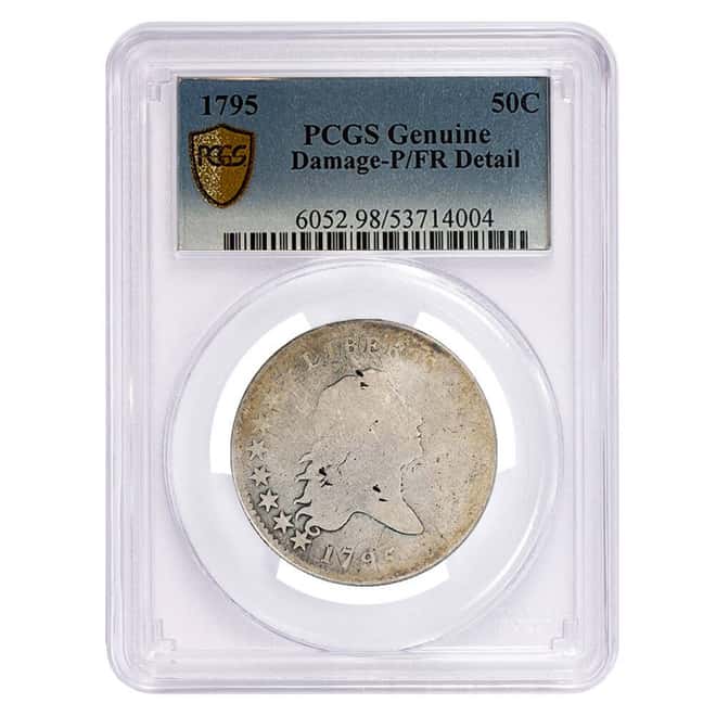 1795 Flowing Hair Silver Half Dollar 50C Coin PCGS P/FR Detail