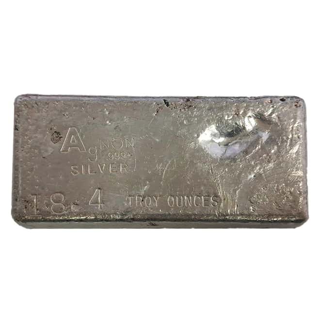 18.4 oz AgNON Vintage Poured Silver Bar .999+ Fine
