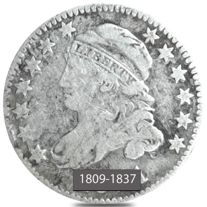1809-1837 Capped Bust Dime 10C Silver Coin Fine (Random Year)