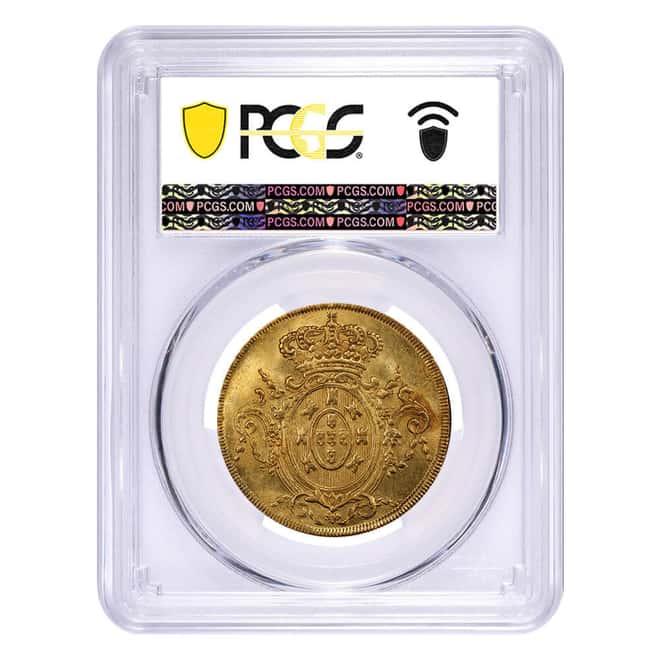 1810/09 Brazil 6400 Reis Gold Coin PCGS MS 61