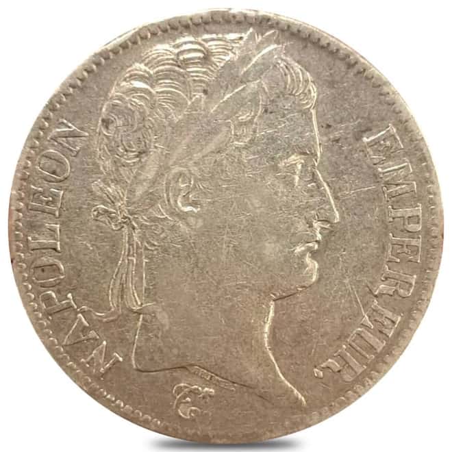 1812-1813 France 5 Francs Silver Coin Circ (Random Year)