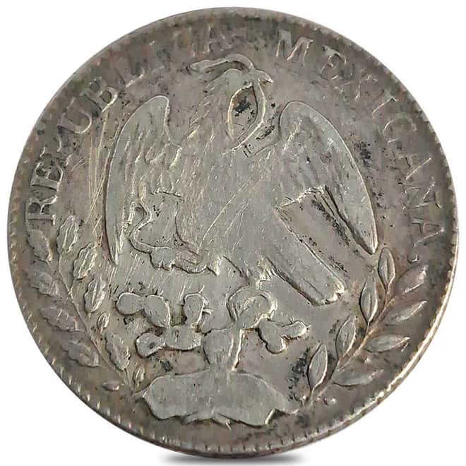 1825-1870 Mexico 2 Reales Silver Coin Avg Circ (Random Year)