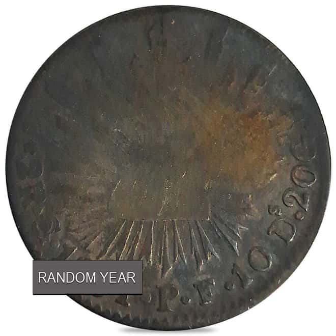 1825-1870 Mexico 2 Reales Silver Coin Cull (Random Year)
