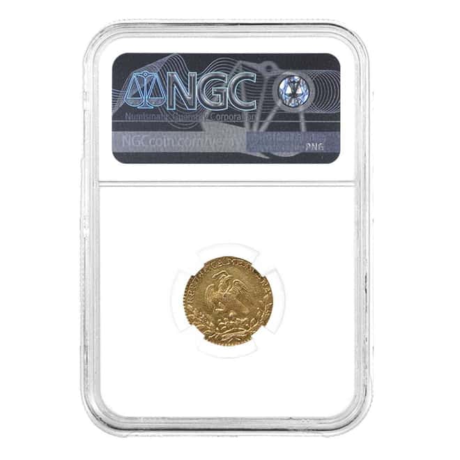 1825 MO JM/FM Mexico 1 Escudo First Republic Gold Coin NGC MS 61