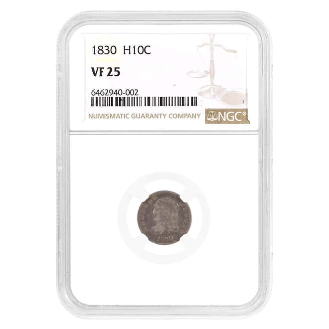 1830 Silver Early Half Dime H10C NGC VF 25