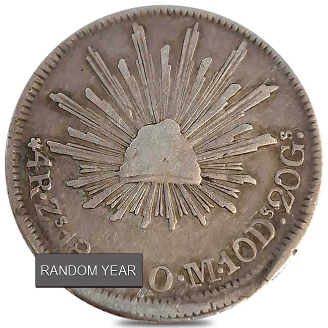 1835-1870 Mexico 4 Reales Silver Coin Avg Circ (Random Year)