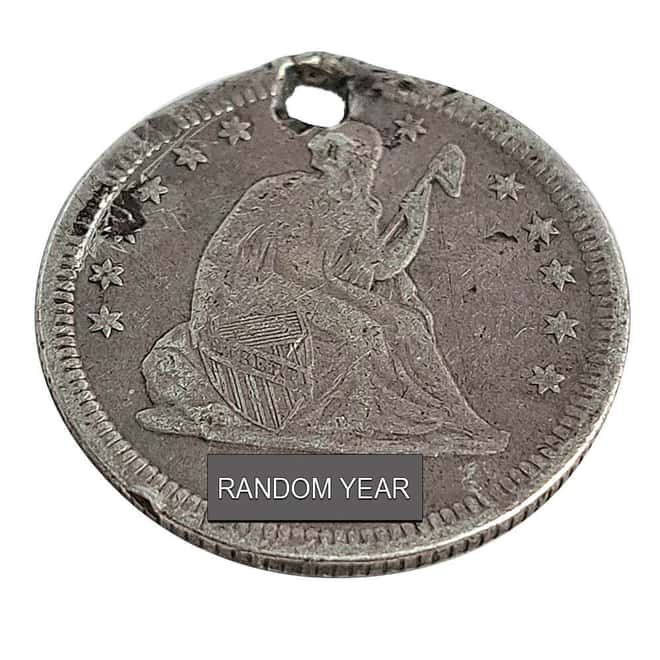 1838-1891 Seated Liberty Silver Quarter Dollar Cull (Random Year)