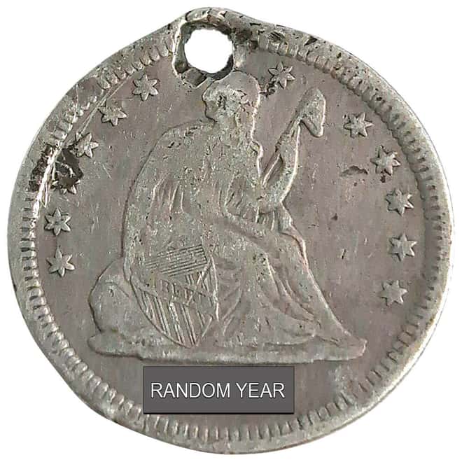 1838-1891 Seated Liberty Silver Quarter Dollar Cull (Random Year)