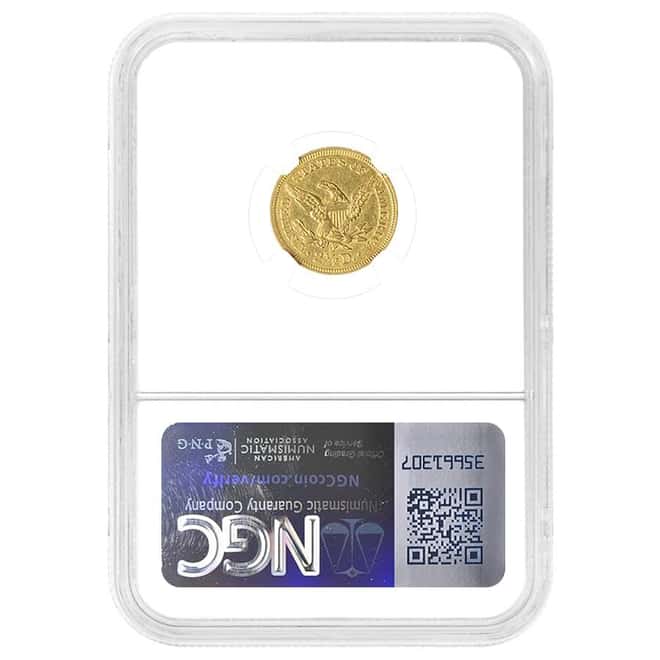 1842-O $2.5 Liberty Head Quarter Eagle Gold Coin NGC AU Details