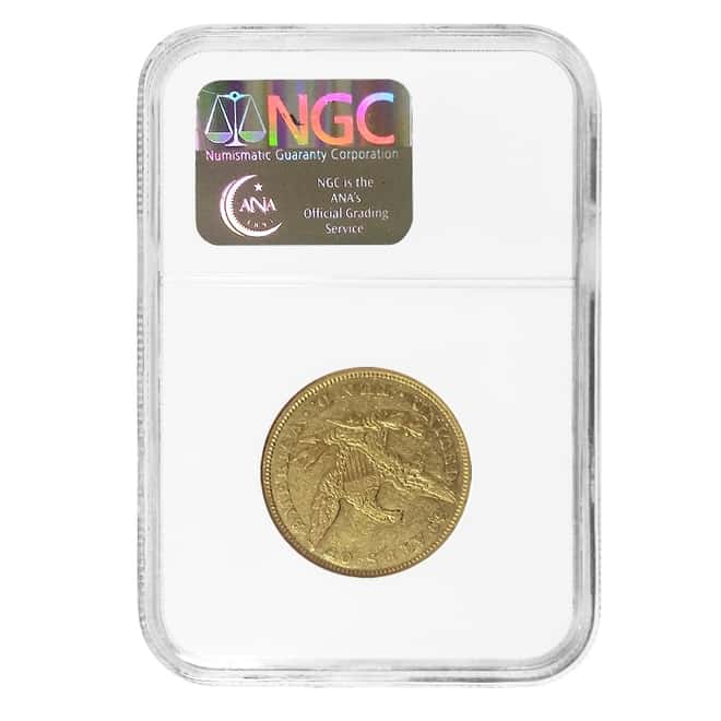 1843 $10 Liberty Head Gold Eagle Coin SS Republic Shipwreck NGC AU 53