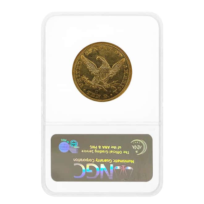 1846/5 O $10 Liberty Head Eagle Gold Coin NGC AU 53
