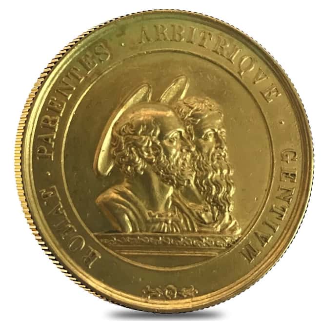 1846 Italian States Pius IX Election of the Pope Gold Medal AGW 1.494 oz (Scruffy)