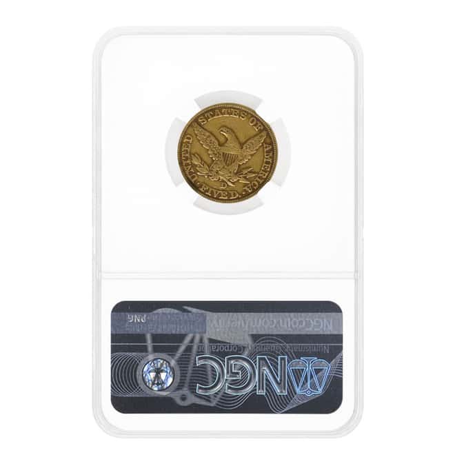1847-D $5 Liberty Head Half Eagle Gold Coin NGC VF Details