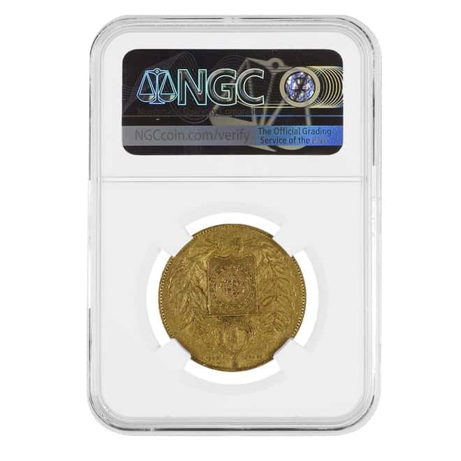 1850 Brazil Pedro II 20,000 Reis Gold Coin NGC AU 50