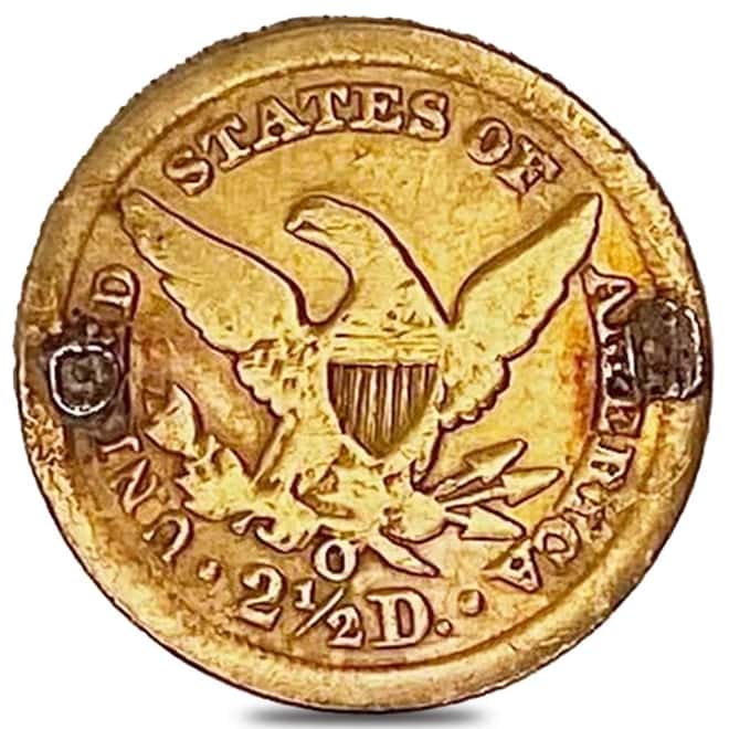 1851-O $2.5 Liberty Head Quarter Eagle Gold Coin Ex-Jewelry