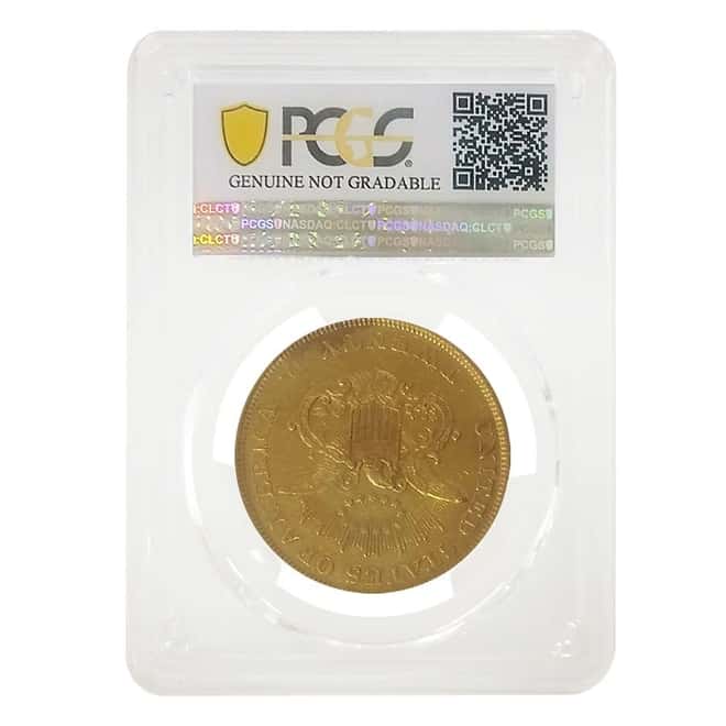 1852 $20 Liberty Head Double Eagle Gold Coin PCGS XF Detail