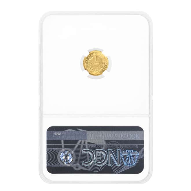 1854 $1 Liberty Head Type 1 Gold Coin NGC MS 61