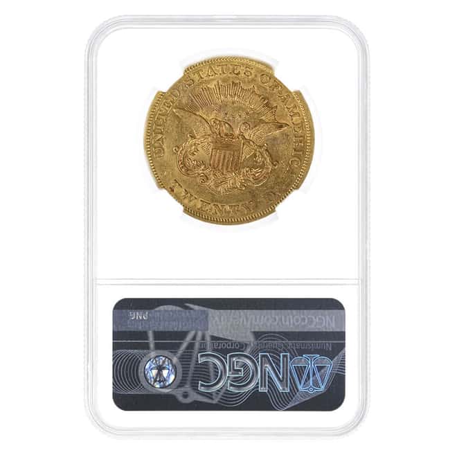 1864 $20 Liberty Head Double Eagle Gold Coin NGC XF Details