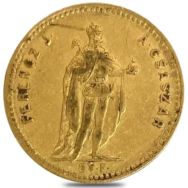 1868-1869 Hungary 1 Ducat Gold Coin Avg Circ AGW .1106 oz (Random Year)