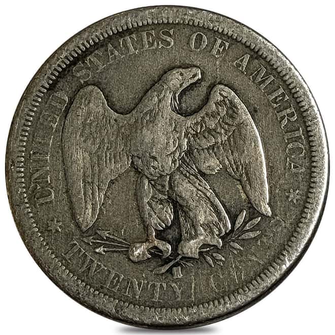 1875-S United States Silver Twenty Cents 20C Very Good VG
