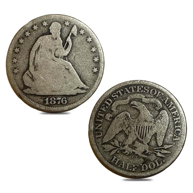 1876-CC United States Silver Half Dollar 50C Good G