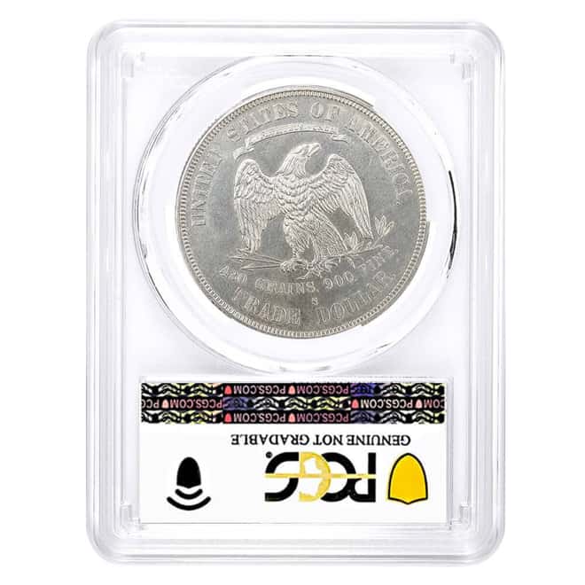 1876-S Silver Trade Dollar $1 PCGS UNC Detail
