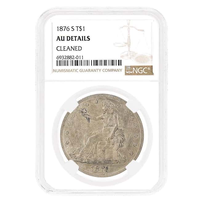 1876-S Silver Trade Dollar $1 NGC AU Details