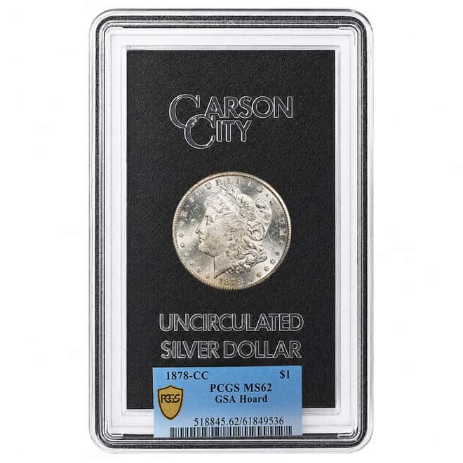 1878-CC Morgan Silver Dollar $1 GSA PCGS MS 62