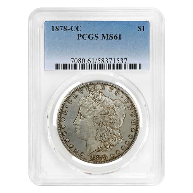 1878-CC Morgan Silver Dollar $1 PCGS MS 61
