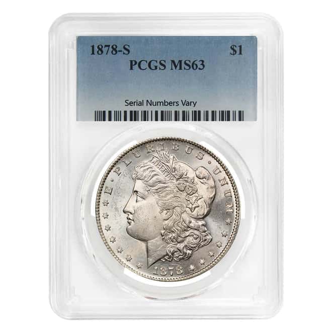 1878-S Morgan Silver Dollar $1 PCGS MS 63