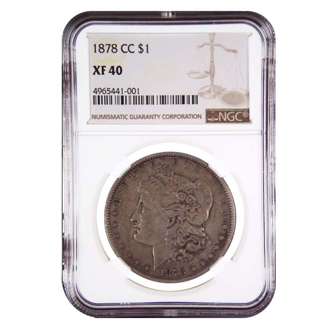 1878 CC Silver Morgan Dollar NGC XF 40