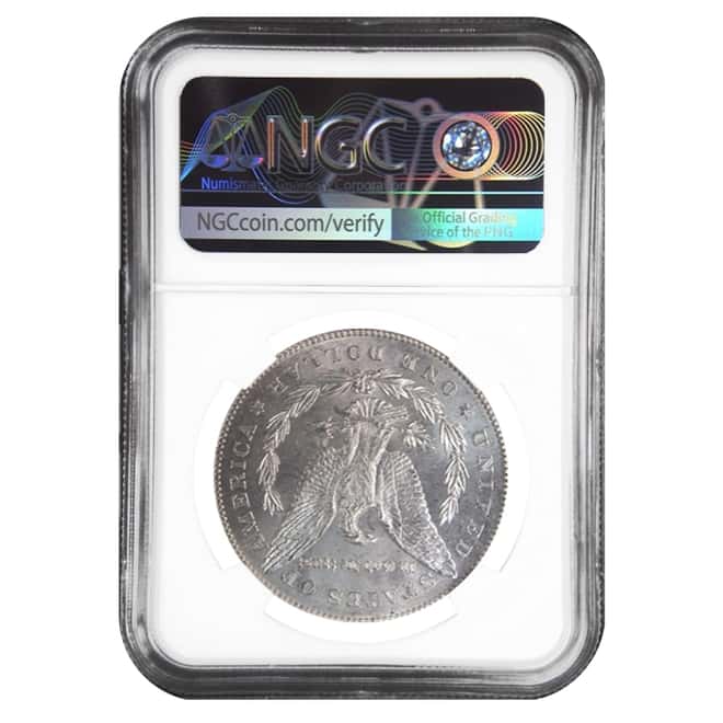 1878 Silver Morgan Dollar 7 Tailfeathers Rev of 78 NGC MS 63