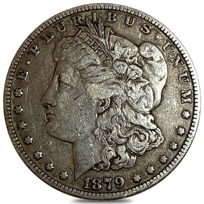 1879-S Morgan Silver Dollar $1 Reverse of 1878 VF
