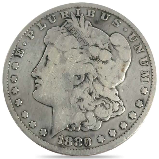 1880-CC Morgan Silver Dollar $1 VG Very Good